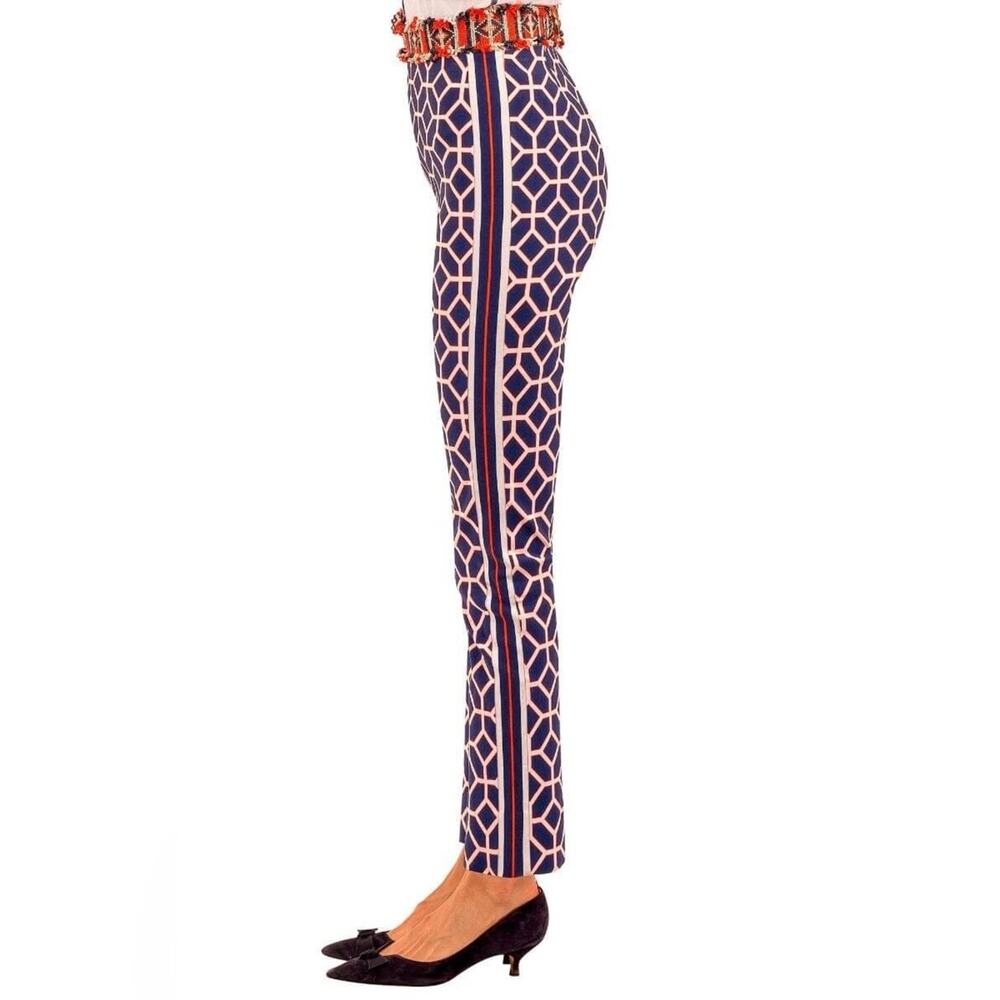 GRETCHEN SCOTT Gripeless Pull On Pants Lucy In The Sky With Diamonds Navy Shrimp - Picture 4 of 11